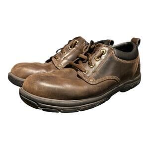 Skechers Segment Rilar Shoes Men's 11 Brown Leather Lace Up Relaxed Fit Memory